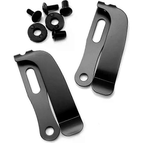 2er-Set K Holster Clip K Scheide Gürtelclip Scheide Gürtelclip mit Schrauben Rechts Links Edelstahl (1/4)