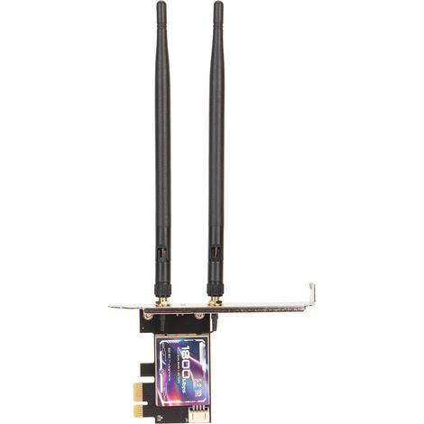 Adaptateur réseau sans fil double bande WiFi6 AX1800 PCIe avec Bluetooth 5.2 WPA3 802.11AX, ultra faible latence et double antenne 6 dBi
