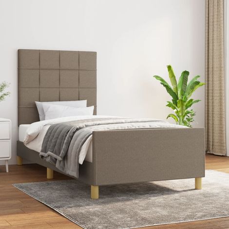 Bettgestell ohne Matratze Taupe 80x200 cm Stoff