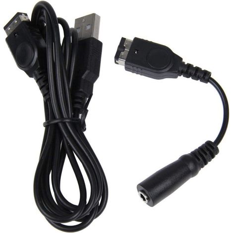 Câble de chargement et adaptateur pour prise casque 3,5 mm pour Game Boy Advance (1/4)