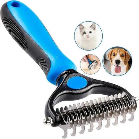 Brosse pour chien et chat, peigne de toilettage professionnel pour chiens et chats, brosse pour chiens à poils longs, peigne pour éliminer le sous-poil des chiens et chats-AquaForge