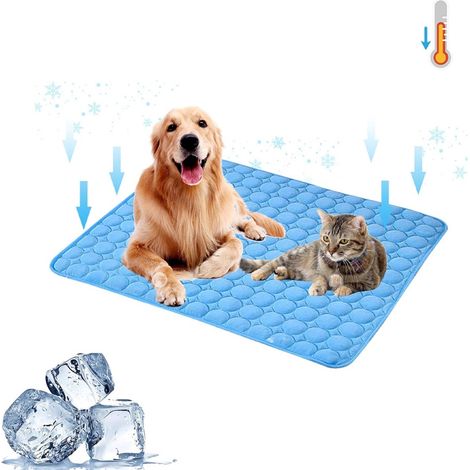 Tappetino rinfrescante per cani - Blu, XL, 150 x 100 cm - Tappetino rinfrescante per gatti - Autoraffreddante - Tappetini rinfrescanti per cani e gatti - Adatto a cani e gatti in casa e in viaggio (1/5)
