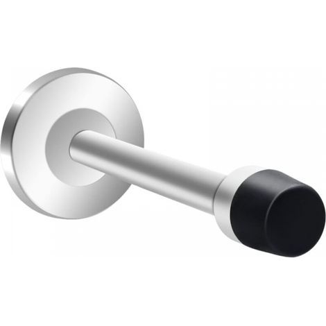 Fermaporta, fermaporta lungo, fermaporta insonorizzato in acciaio inox 304, fermaporta spazzolato, fermaporta per casa, ufficio, garage - 12 cm - argento [1 pezzo] (1/4)