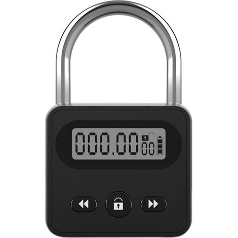 Cadenas à minuterie en métal avec écran LCD, verrouillage (1/5)