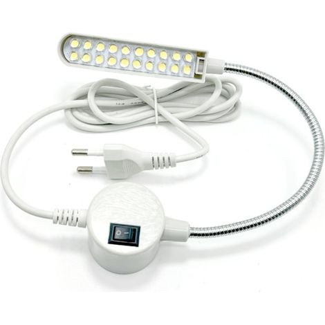 Lot de 20 lampes LED magnétiques avec bras flexible, base aimantée, 10/20 spots, prise UE, éclairage orientable 360°, montage facile sur métal, lumière blanche chaude, idéal atelier et cuisine.