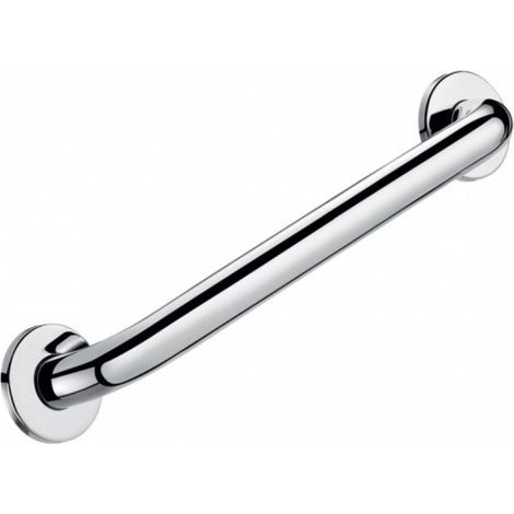 Regiplast – Barre de maintien droite inox 304 poli brillant – Ø32mm x L300mm – Fixations invisibles pour mur béton – Design moderne chromé (1/2)