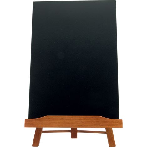 Chevalet de table - ardoise A4 incluse - Bois avec finition acajou laqué-36x22cm - Securit