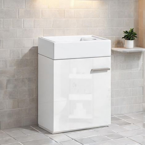 Meuble de salle de bain en mDF e Cerâmica 40 x 23 x 50 cm (1/5)