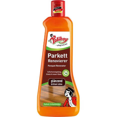 POLIBOY Ristrutturatore lucido – Parquet per pavimenti in legno sigillati – Sigillatura parquet con strato protettivo – senza levigatura – 1 x 500 ml – Made in Germany (1/5)