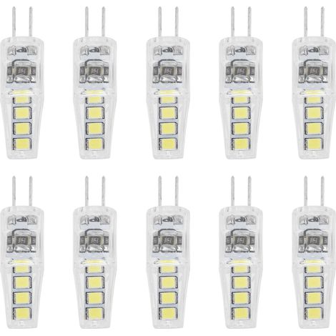 10 pièces Ampoule LED G4 2W 8LED 2835 SMD 360°, remplace 20W halogène 220V, blanc froid, lot de 10 (1/5)