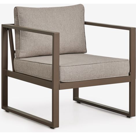 Fauteuil de jardin en aluminium Lipov SKLUM Marron Chocolat (1/5)