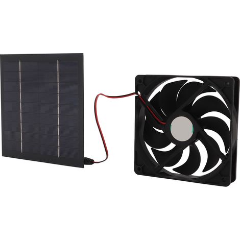 Ventilateur d'extraction solaire mini étanche 10 W pour camping-cars, yachts, serres, abris pour animaux, poulaillers (1/5)