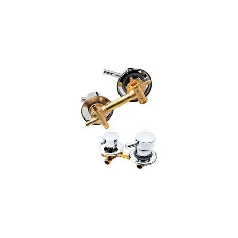 Mitigeur Cabine De Douche, 1pc 3 Voies Sortie Cabine De Douche, Mitigeur Douche d'eau Filetage/Intubation, pour Cabine Ou Hammam Intubation 12-12.5cm (1/4)