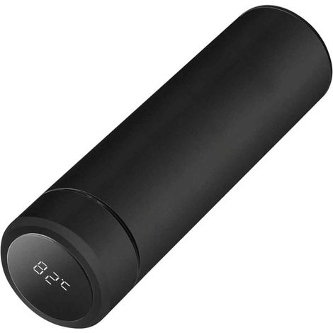 Bouteille d'eau intelligente avec affichage LED de la température, infuseur à thé, sans BPA, étanche, conserve le froid et le chaud, idéale pour les voyages. (1/5)
