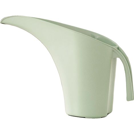 Regadera con mango ergonómico y boquilla larga, color verde claro. (1/5)