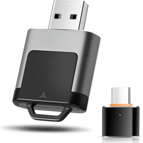 Kabelloser CarPlay-Adapter für iPhones, wandelt kabelgebundenes CarPlay in kabelloses CarPlay um, kompatibel mit Fahrzeugen ab Baujahr 2016 und iOS 10+, USB/Typ-C, Plug & Play, keine Verzögerung (1/5)