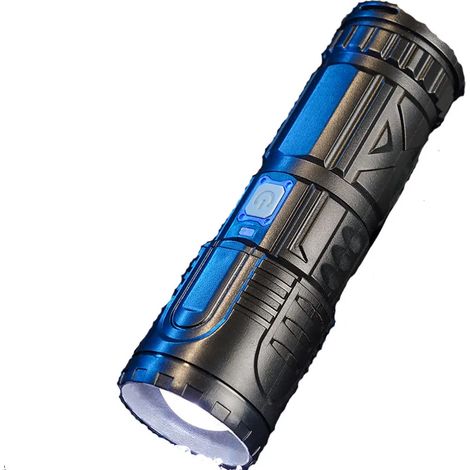 Lampe torche d'extérieur rechargeable par USB - faisceau longue portée - fonction alimentation de secours - lampe torche d'alpinisme (1/5)