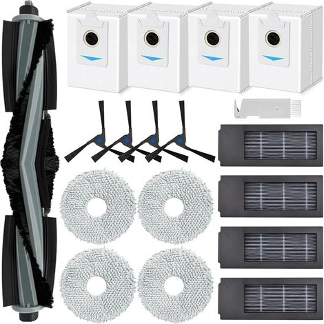 Replacement Kit for Robot Vacuum Cleaner – Main Brush, Dust Bags, Mops, Filters and Side Brushes (1/4)
