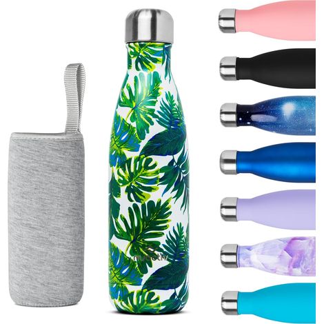 Plafonnier Cristal Gourde Isotherme 500Ml - Double Paroi - Acier Inoxydable - Imperméable - Voyage Sport École (1/5)