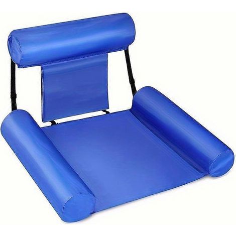 Fauteuil flottant gonflable avec appui-tête et accoudoirs, hamac flottant en polyester résistant pour piscine, lac ou plage, lot de 1 (1/5)