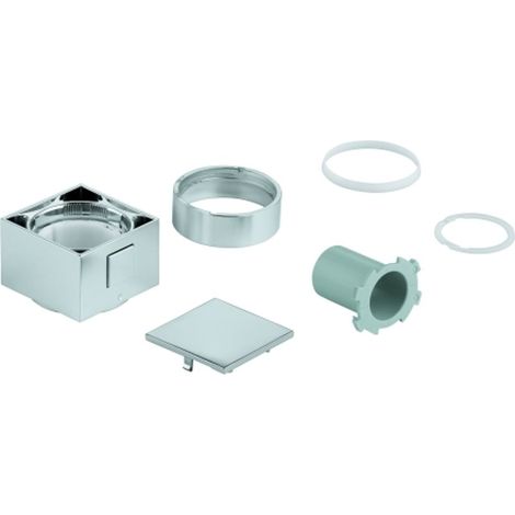 GROHE Maneta de selección de temperatura 49091 cuadrada para sets de montaje final THM cromo, 49091000