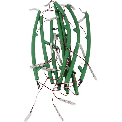 Lampe Plante LED Artificielle Décorative Intérieure Verte en Plastique 14x42cm pour Maison Balcon Sans Pot 1 Pièce (1/4)