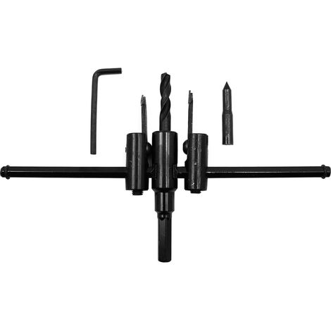 Kit de scie Cloche Circulaire réglable de 30 mm à 200 mm, Outil de Foret pour cloisons sèches en Bois, Outils de Bricolage pour Le Travail du Bois (1/5)