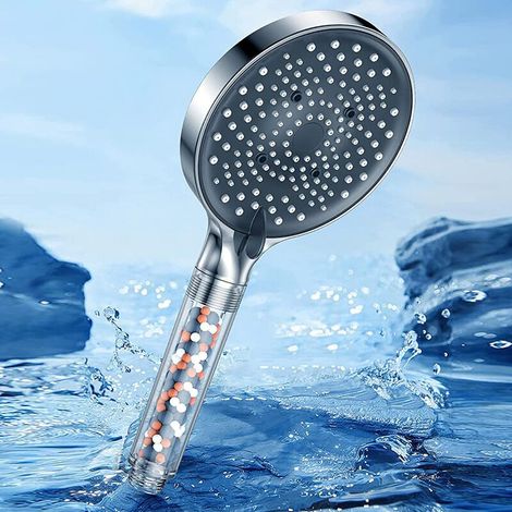 Shower head, shower head with 1.6 m hose, water-saving shower head, stainless steel shower head (1/5)