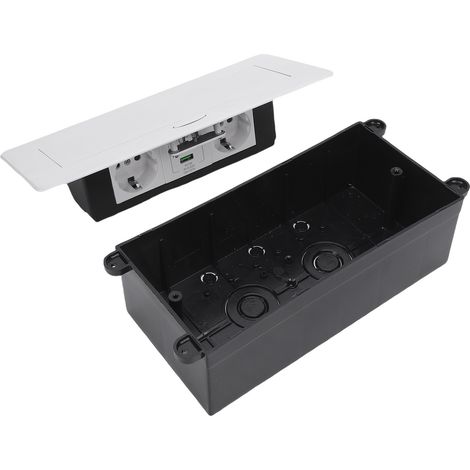 Boîtier de prise encastré pour bureau, étanche, multiprise pour salle de conférence, prise de comptoir à 2 broches, ports USB Type C (1/5)