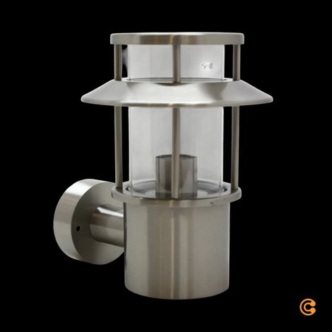 [GEBRAUCHT] B-Ware Außenwandleuchte Wandlampe Leuchte Ludovica Edelstahl Glas Silber E27 Led Ip54 (1/2)