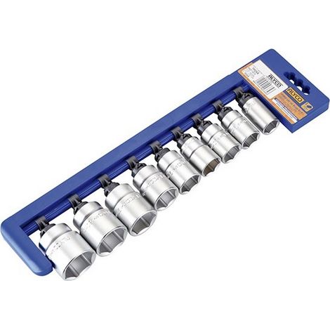ENSEMBLE DE 10 DOUILLES 1/2" 10-19 MM SUR RAIL