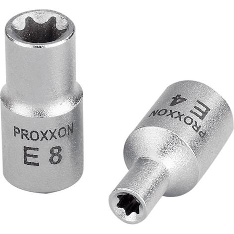 PROXXON Aussen Torx Einsatz Nuss E4 Antrieb 6,3mm (1/4') 23788 (1/2)