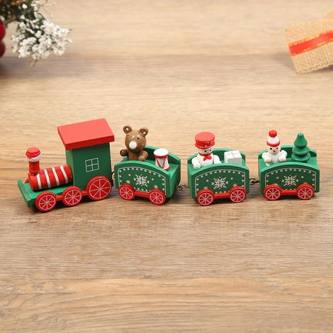 Ornamento di Natale in legno e plastica, trenino, decorazioni natalizie per la casa, regali di Natale, Natale 2023, Capodanno (1)