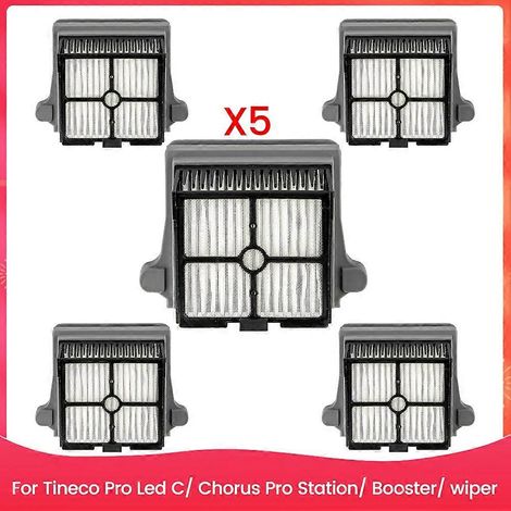 5-teiliges Filterset passend für Tineco Pro LED C Chorus Pro Station Booster Wischer Bodenreinigungsmaschine Zubehör Ersatzteile (1/5)