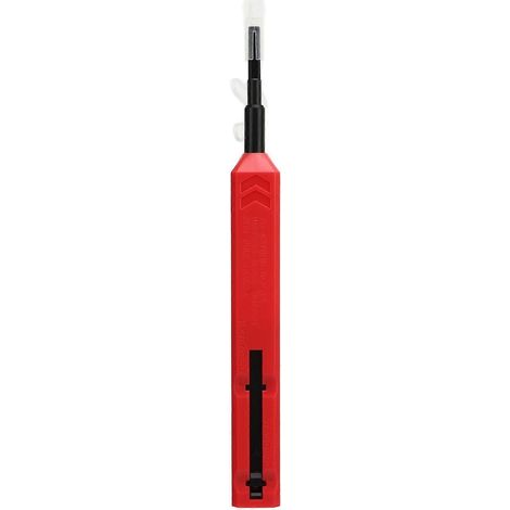 Stylo de nettoyage pour fibres optiques LC MU rouge – Nettoyage en 1 clic des connecteurs d'embouts de fibres optiques (1,25 mm)