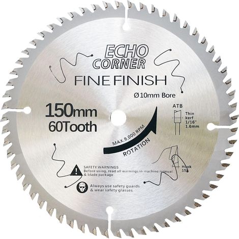 Lame Scie Circulaire 150x10 (wood) Pour Bois Lame de Scie 150 avec 60 dents - lame scie circulaire Ø 150 mm (1/5)