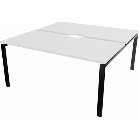 Bureau bench 2 personnes avec encoche Producteo (1/5)