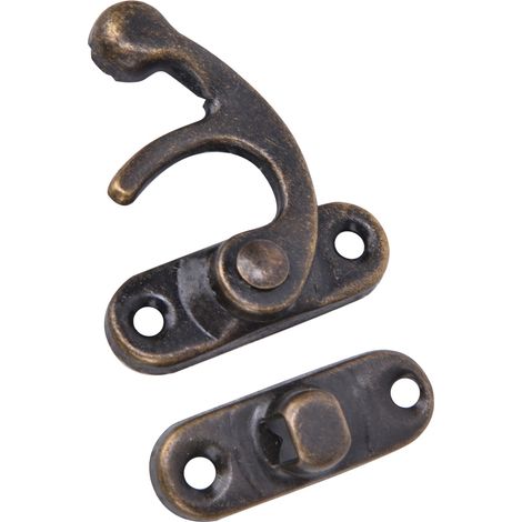 Lot de 30 fermoirs à cliquet rétro en fer pour boîtes à bijoux et cadeaux, 3,2 x 2,8 cm, bronze, fermoir à gauche (1/5)