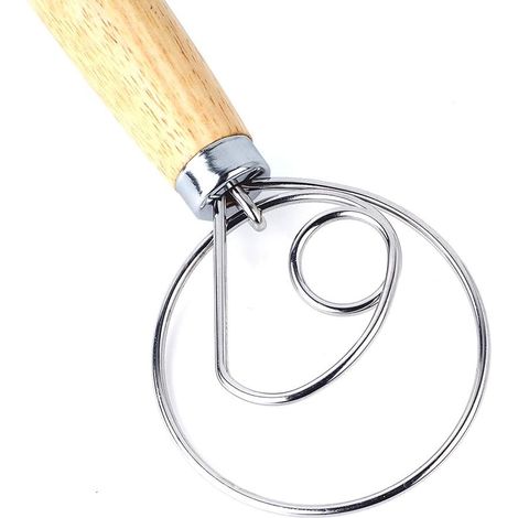 Frusta professionale danese per impastare, sbattitore per uova con manico in legno, frusta per impastare il pane, sbattitore per uova con manico in legno, accessorio da cucina