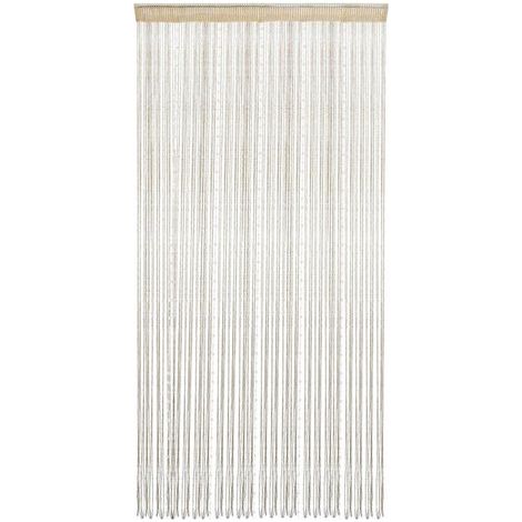 Beaded Curtain, Crystal Bead Encrypted String Curtain, Tassel Door Curtain for Closet, Door Curtain for Home Decoration Hanging, 1 x 2 m / 39 x 79 cm (Champagne)