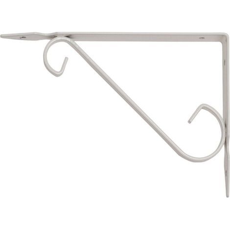 Support d'étagère en fer forgé 14,5 x 11 cm Blanc -