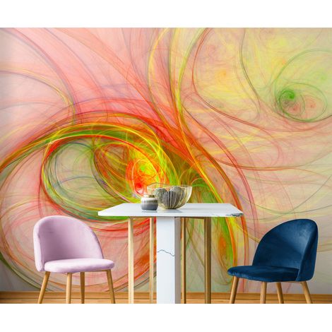 Papier Peint Art & Déco - Spirales Colorées - 150 x 250 cm (1/2)