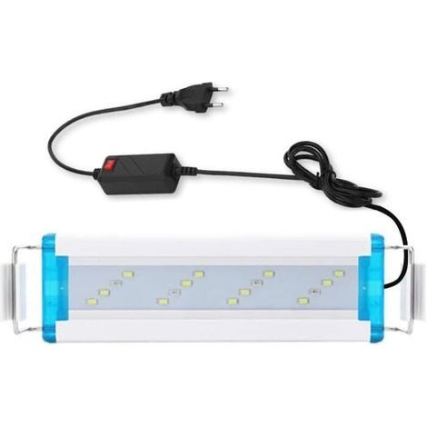 LED Aquarium Light 18-58 cm – Full Spectrum Lighting – White and Blue Light – Adjustable Metal Brackets (1/5)