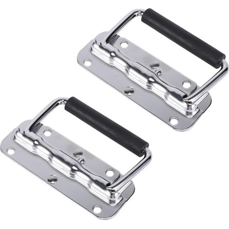 2 PièCes SéRies 304 en Acier Inoxydable Ressort PoignéE Prop BoîTe Outil en Aluminium BoîTe PoignéE Activité PoignéE Pliante Industrielle PoignéE (1/5)