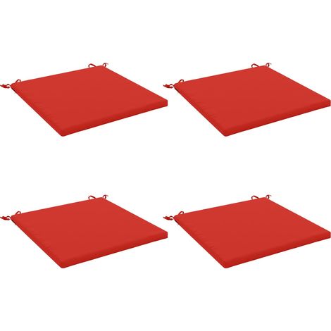 Coussins de siège 4 pièces SOEST 4 pc 100 % polyester Rouge vidaXL