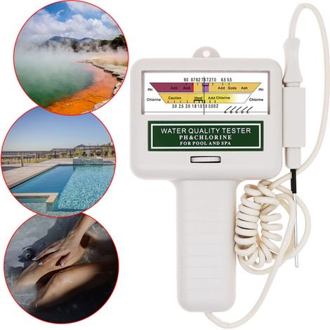 pH-Tester für Schwimmbadwasser, Restchlor, Wasserqualität, pH-Test - Crezuo