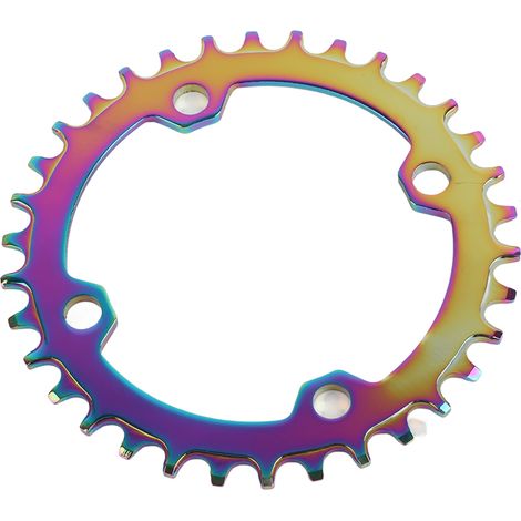 VTT 104BCD Plateau Chaîne Denture Positive et Négative Coloré Plaqué 34T (1/5)