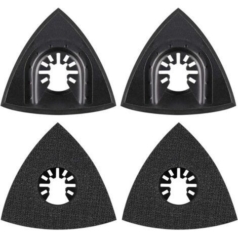 ALLIANDIS4Pcs Delta Patin de Ponage 80mm Multi-outil Accessoires pour Patin de Fixation, Lame à Multi Outil, Accessoires Outil Oscillant pour Worx Mikita Dewalt Power Tool, Worx Tool, Bosch Multi Outi (1/5)