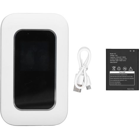 Routeur WiFi, Point D'accès WiFi Mobile 4G LTE, Périphérique Réseau WiFi de Voyage débloqué 300 Mbps avec Emplacement pour Carte SIM, Batterie Rechargeable 2100 MAh, Partage de (1/5)