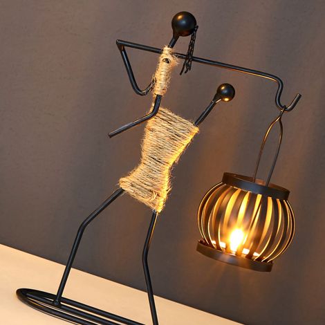 Bougeoir design C, décoration de table restaurant style nordique, accessoire créatif bar comptoir, chandelier élégant salon. (1/3)